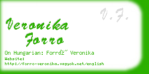 veronika forro business card